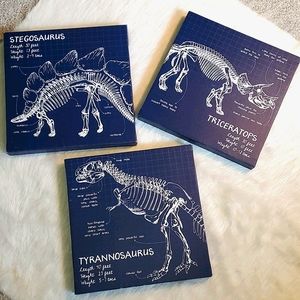Like New! Canvas Dino Wall Art.